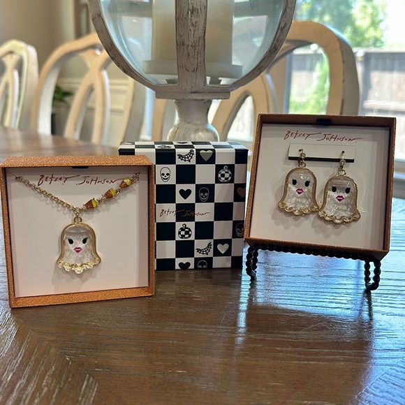Betsey Johnson Jewelry - Betsey Johnson ghost earrings and necklace bundle (NWT)
